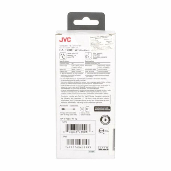 Audífonos Wireless Sans Fil HAFY8BTA-B JVC Bluetooth - Imagen 2
