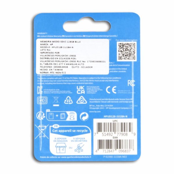 Memoria Micro SD MI310 HP 128 Gb - Imagen 2