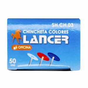 Chincheta Para Corcho De Colores LANCER 50 Uds