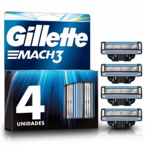 Repuesto Afeitadora Caballero Mach 3 GILLETTE X 4 Uds