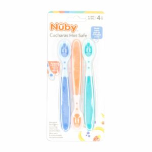 Cucharas Para Bebé Con Sensor De Temperatura 4 M + NUBY Pack X 3 Uds