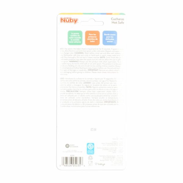 Cucharas Para Bebé Con Sensor De Temperatura 4 M + NUBY Pack X 3 Uds - Imagen 2