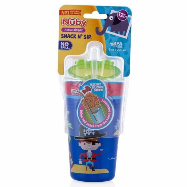 Vaso Nuby Con Sorbete Y Recipiente Snack NUBY 9 Oz - Imagen 2
