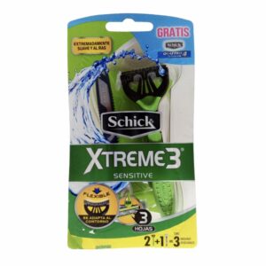 Afeitadora Desechable Caballero Xtreme 3 Sensitive SCHICK X 3 Uds