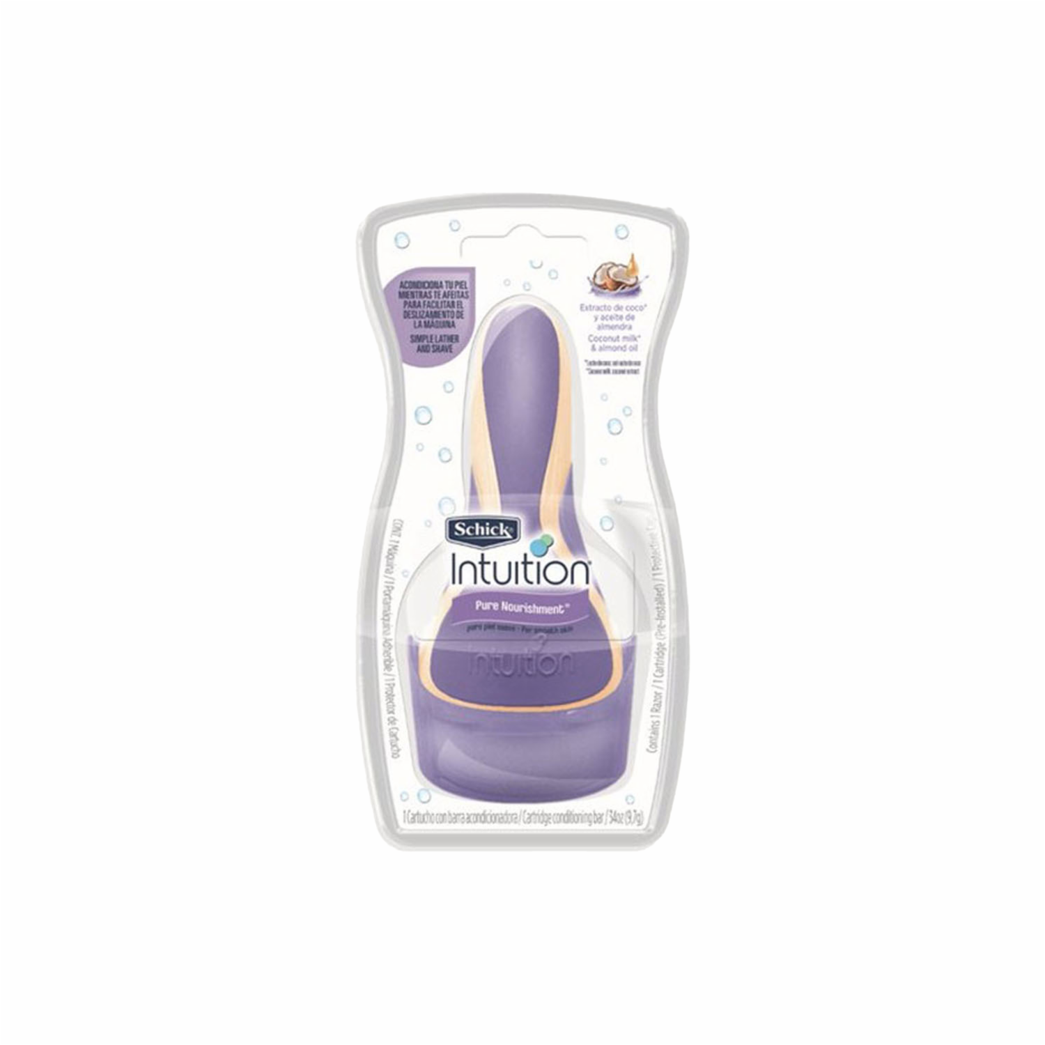 Razuradora Dama Intuition Pure Nourishment Con Barra Acondicionadora SCHICK X1 - Imagen 2