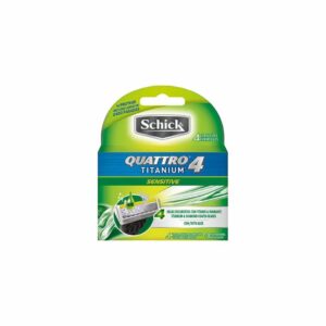 Repuesto Afeitadora Caballero Quattro 4 Titanium Sensitive SCHICK X 4 Uds