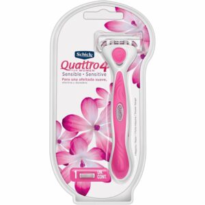 Máquina De Afeitar Dama Quattro 4 Sensitive SCHICK 1 Cartucho