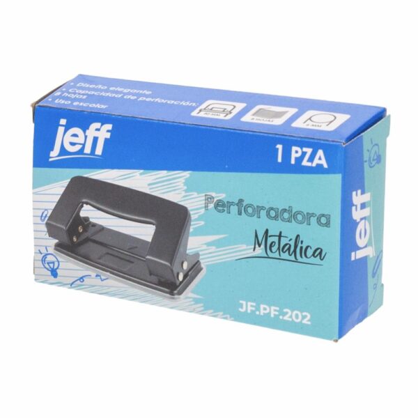 Perforadora De Hojas Metálica Pequeña JEFF Unidad - Imagen 2