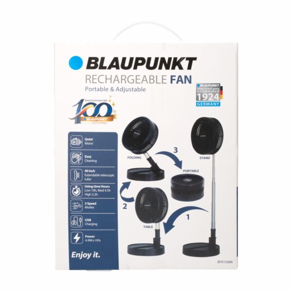 Mini Ventilador Plegable Recargable 40" BLAUPUNKT BFR150BK - Imagen 4