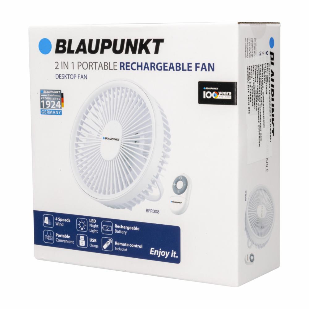 Ventilador Portátil Recargable 2 En 1 BLAUPUNKT BFR008 - Imagen 2