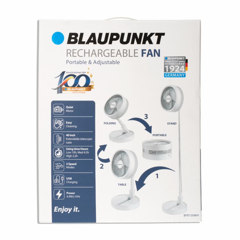 Mini Ventilador Plegable Recargable 40" BLAUPUNKT BFR150WH - Imagen 4