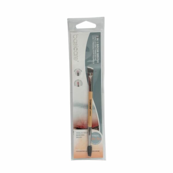 Brocha Para Cejas BASICARE Con Mango Ergonómico De 14Cm