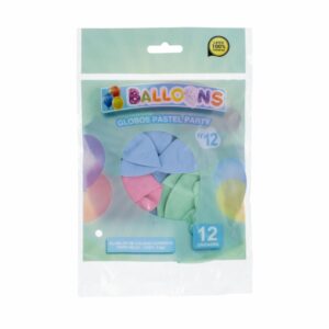Globos De Látex Colores Pastel Surtido BALLOONS X 12 Uds
