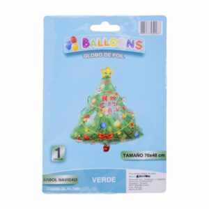 Globo De Foil Árbol De Navidad Verde BALLOONS 70 X 48 Cm