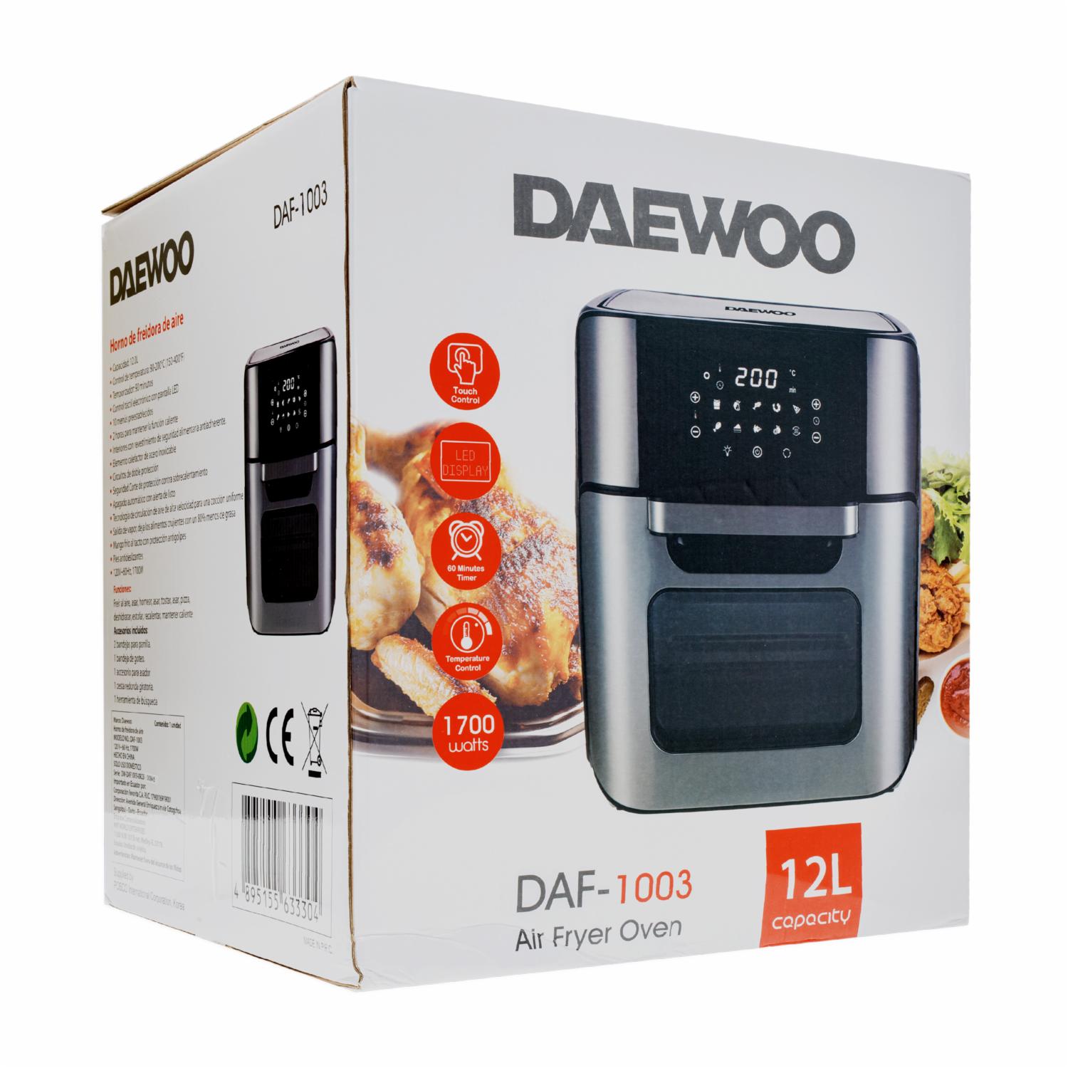 Air Fryer 1700 Watts Digital DAF-1003 DAEWOO 12 Litros - Imagen 4