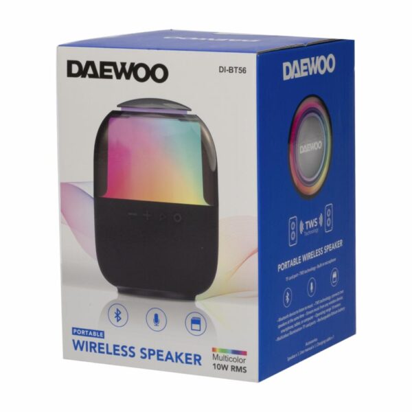 Parlante DI-BT56 TWS Iluminación Multicolor DAEWOO Negro - Imagen 3