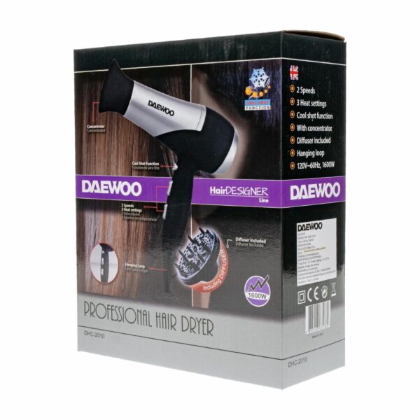 Secador De Cabello 2 Velocidades 1600 Watts DAEWOO DHC2010 - Imagen 2