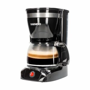 Cafetera Eléctrica Con Filtro Y Jarra De Vidrio Negra DCM-1859 DAEWOO 10-12 Tazas
