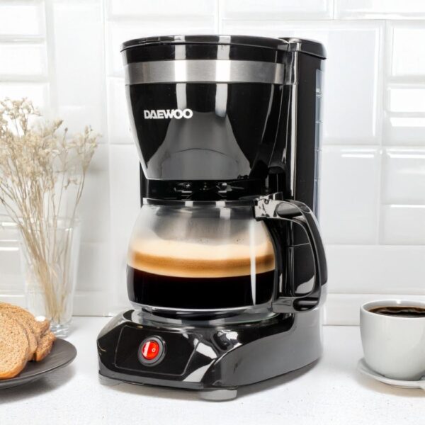 Cafetera Eléctrica Con Filtro Y Jarra De Vidrio Negra DCM-1859 DAEWOO 10-12 Tazas - Imagen 6