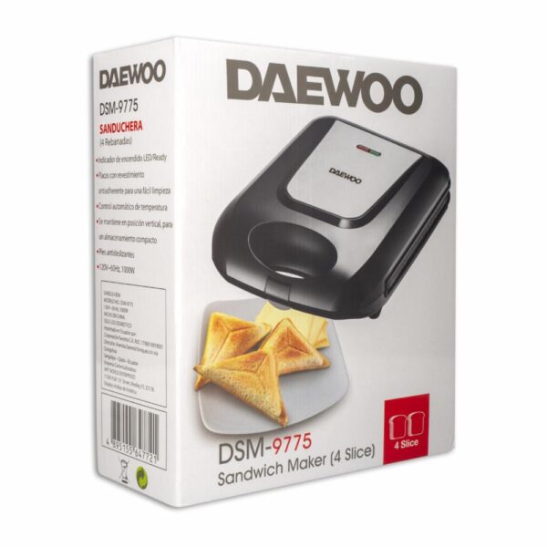Sanduchera Capacidad Para 4 Panes Modelo DSM9775 DAEWOO 120V - Imagen 4