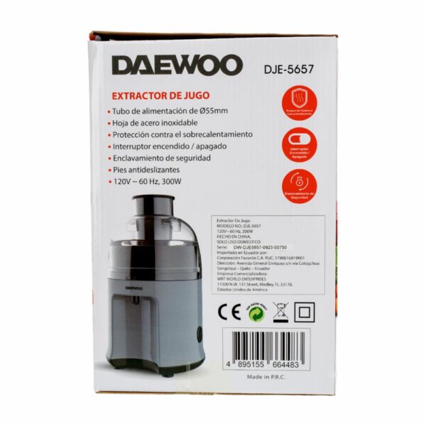 Extractor De Jugos Modelo DJE-5657 DAEWOO 120V - Imagen 5