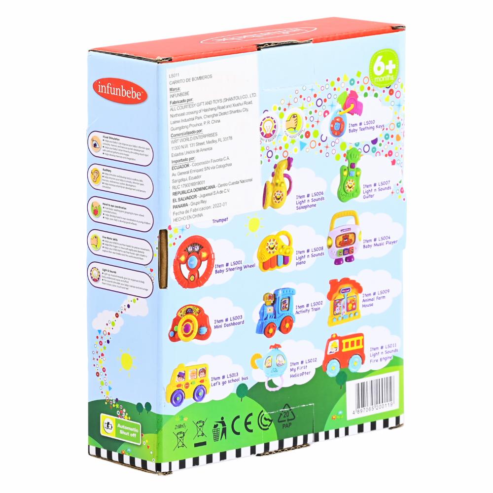 Juguete Camión De Bomberos Musical INFUNBEBE Para Bebé - Imagen 2