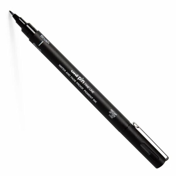 Marcador Numerado Pin Fine Line Brush Negro UNI 20 Cm x 5 Cm