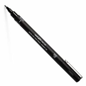 Marcador Numerado Pin Fine Line Brush Negro UNI 20 Cm x 5 Cm