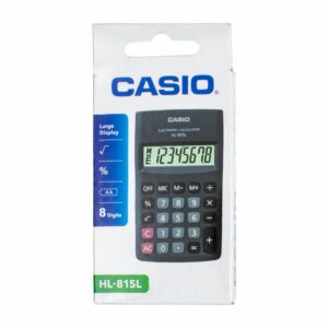 Calculadora De Bolsillo De 8 Dígitos Color Negro CASIO Hl-815L-Bk