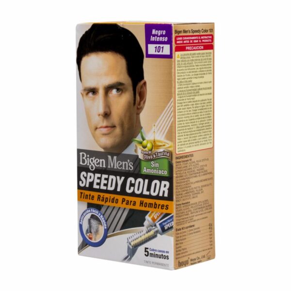 Tinte Para Cabello En Crema Sin Amoníaco N° 101 Negro Intenso BIGEN MEN´S 1 Kit + Peine - Imagen 3