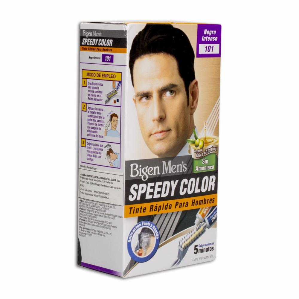 Tinte Para Cabello En Crema Sin Amoníaco N° 101 Negro Intenso BIGEN MEN'S 1 Kit + Peine - Imagen 4