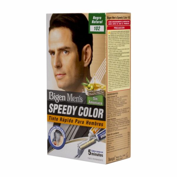 Tinte Para Cabello En Crema Sin Amoníaco N° 102 Negro Natural BIGEN MEN´S 1 Kit + Peine - Imagen 3
