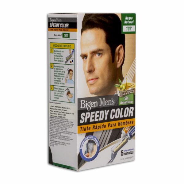 Tinte Para Cabello En Crema Sin Amoníaco N° 102 Negro Natural BIGEN MEN´S 1 Kit + Peine - Imagen 4