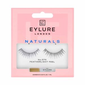 Pestañas Postizas De Banda Naturals N°070 + Adhesivo EYLURE 1 Par