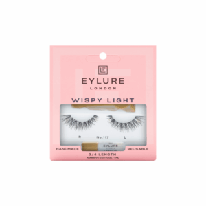 Pestañas Postizas De Banda Wispy Light N°117 + Adhesivo EYLURE LONDON 1 Par