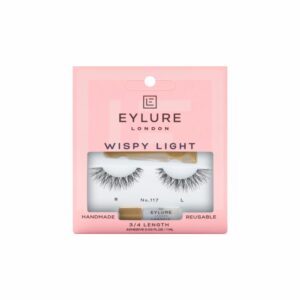 Pestañas Postizas De Banda Wispy Light N°117 + Adhesivo EYLURE LONDON 1 Par