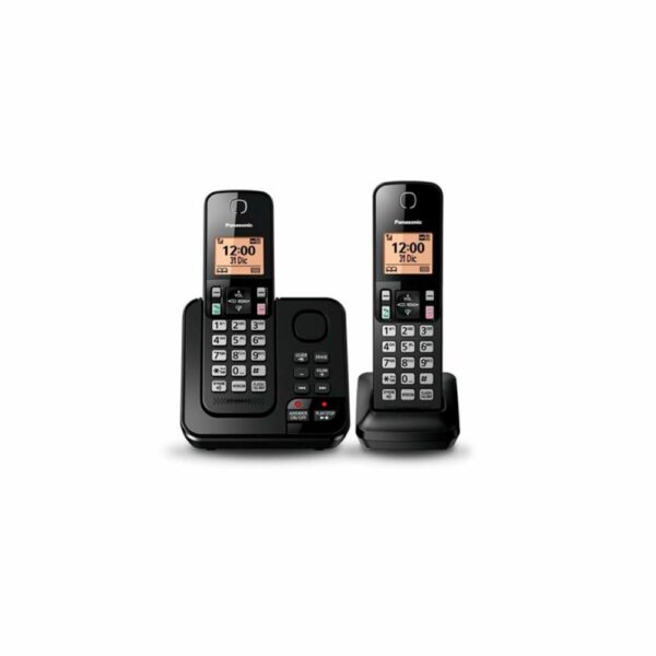 Teléfono Negro 2 Auriculares PANASONIC Inalámbrico