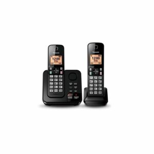 Teléfono Negro 2 Auriculares PANASONIC Inalámbrico
