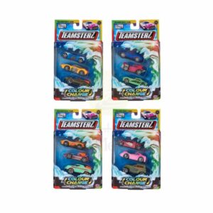 Set De 3 Carritos Básicos TEAMSTERZ Cambia De Color