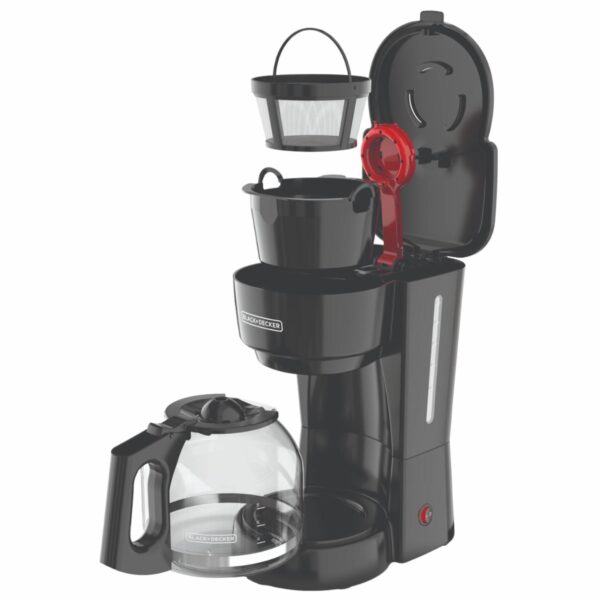 Cafetera Eléctrica Tecnología Vortex Con Filtro Y Jarra De Vidrio Negra CM0916B BLACK & DECKER 12 Tazas - Imagen 2