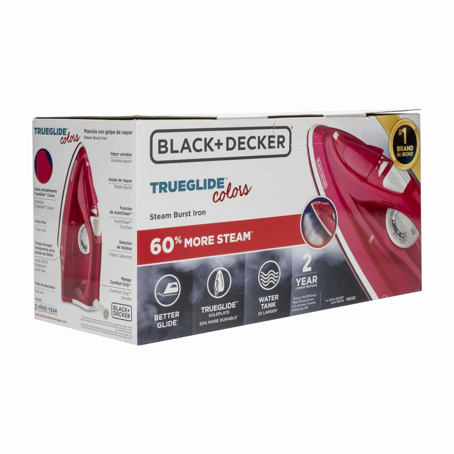 Plancha Trueglide Colors Con Golpe De Vapor BLACK & DECKER IRBD302 - Imagen 4
