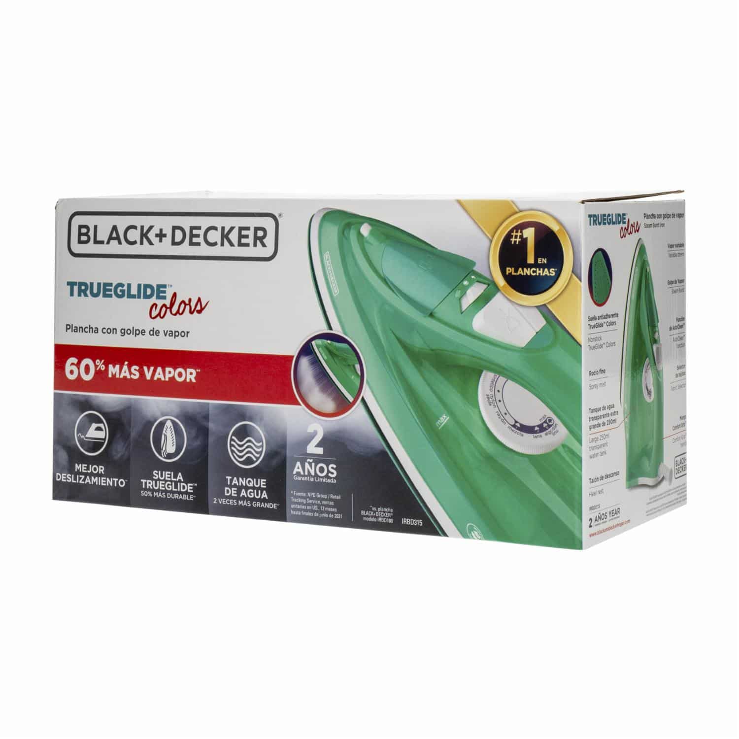 Plancha A Vapor Verde BLACK & DECKER IRBD315 - Imagen 3