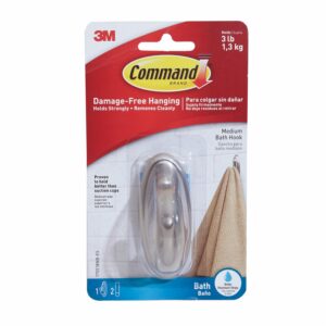 Ganchos De Metal Para Baño 3M x 4 Piezas