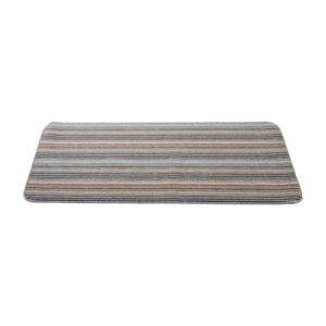 Alfombra De Área Diseño A Líneas Multicolor Areti Gris-Ladrillo NIKOTEX 67 Cm X 150 Cm