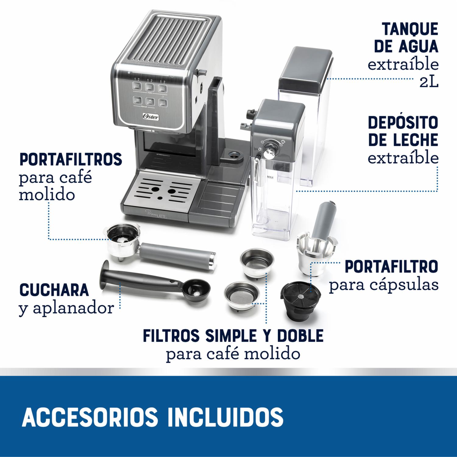 Cafetera Eléctrica Prima Latte Touch BVSTEM6801M-013 OSTER 10 Tazas