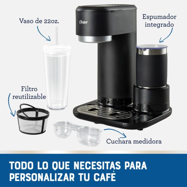 Cafetera Eléctrica Latte 4 En 1 BVSTDC02B-013 OSTER 2 Tazas - Imagen 8