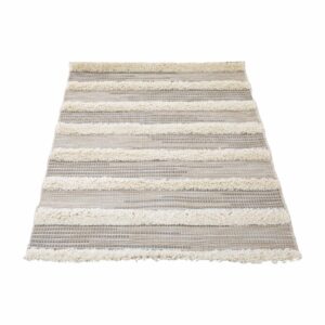 Alfombra Diseño Navajo Relieve Lineas Beige THREE CARPENTS 120 x 170 Cm