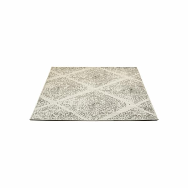 Alfombra Diseño Líneo De Rombos Gris THREE CARPENTS 160 x 230 Cm