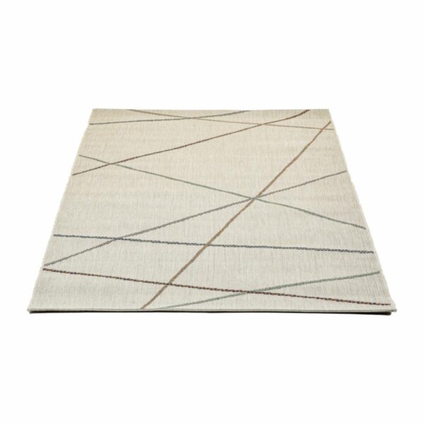 Alfombra Motivo Mundo Rayas Tonos Beige THREE CARPENTS 120 x 170 Cm