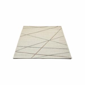 Alfombra Motivo Mundo Rayas Tonos Beige THREE CARPENTS 120 x 170 Cm